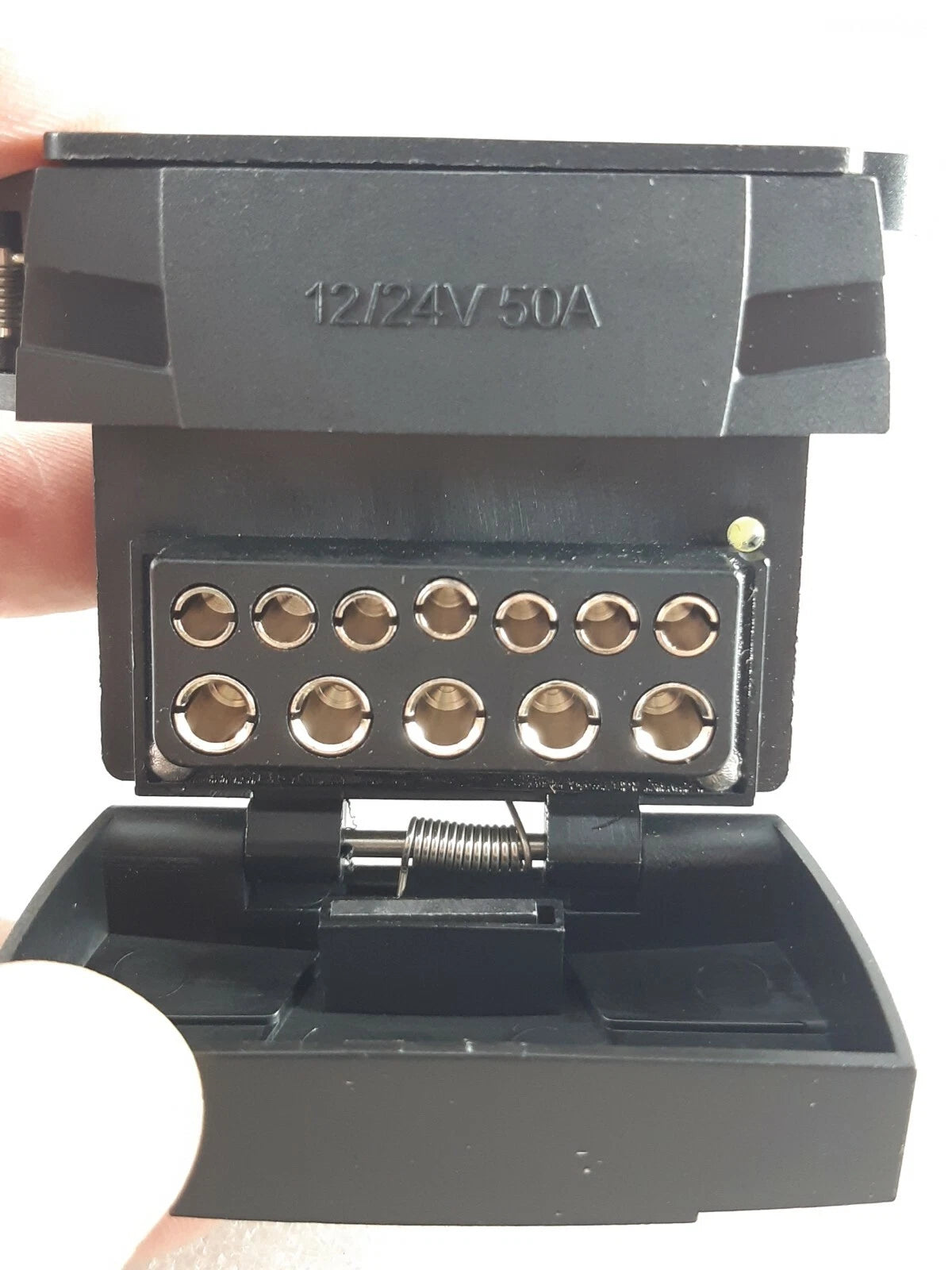 12 Pin Flat Trailer Socket with Built in 50 Amp Anderson Plug