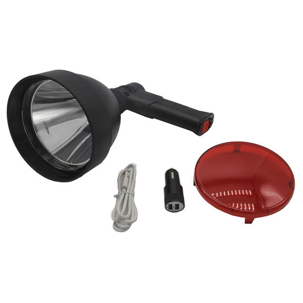 Rechargeable Spotlight Handheld Spot Light Hunting LED Cree T6 12V 2500LM