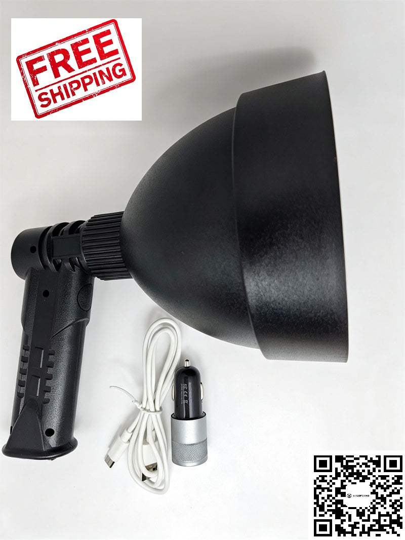 Rechargeable Spotlight Handheld Spot Light Hunting LED Cree T6 12V 2500LM