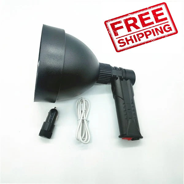 Powerful 150mm Rechargeable Handheld Spotlight for Hunting, 2500 Lumens LED Hunting Light for Camping,Hiking