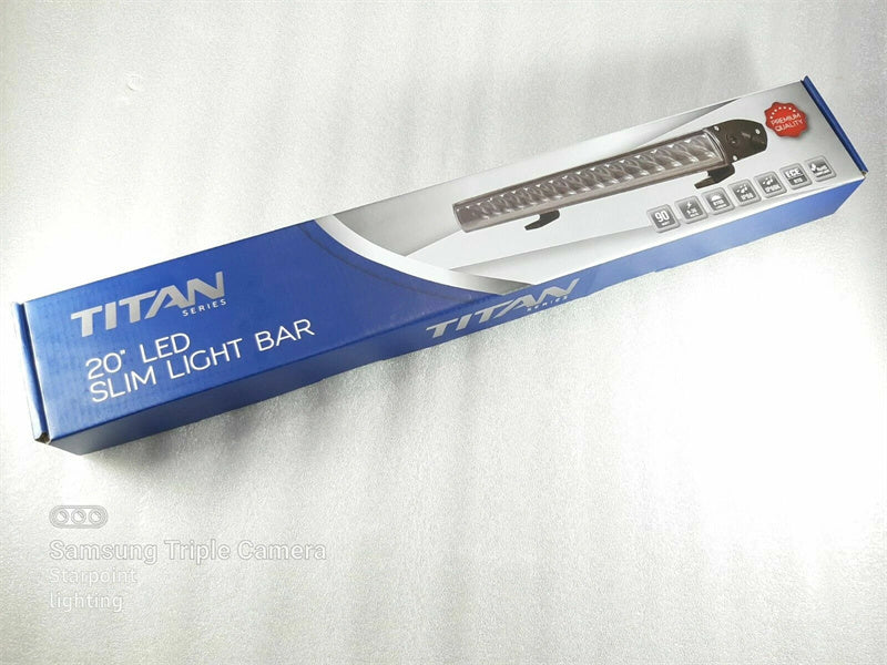 Titan Lighting 20" Slim Light bar, 90w Combo beam Single Row LED Light Bar