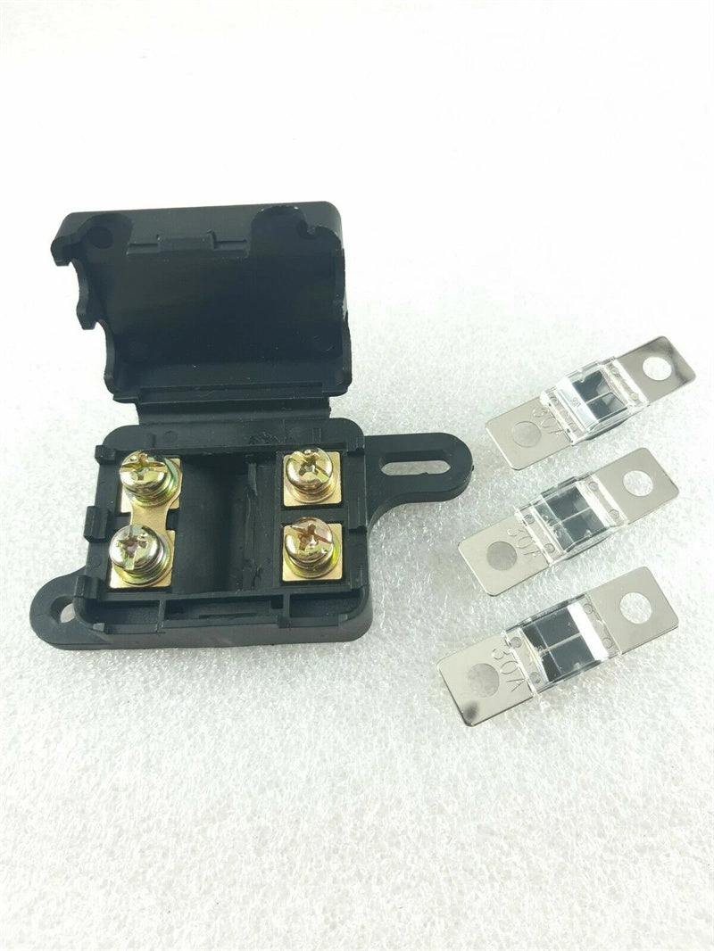 Twin Midi Fuse Holder Kit suits - Dual Battery or Caravan inc 3 x 30 Amp fuses