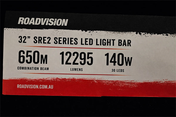 Roadvision 32" LED Light Bar SRE2 11-32V 30x5W 150W 12295lm Combo Beam IP68 Single Row