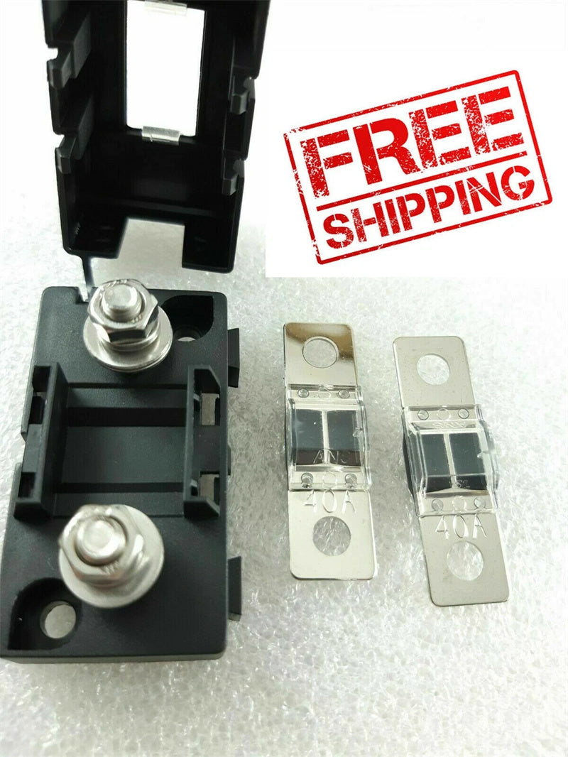 40A MIDI ANS FUSES HOLDERS SUIT DUAL BATTERY OR SOLAR 40AMP BOLT DOWN ANS FUSE
