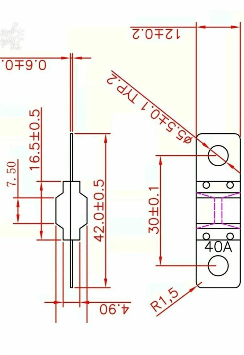 3 X 40AMP MIDI Fuse & 2 x Fuse Holder Kit Suit Redarc 1225D Projecta IDC25