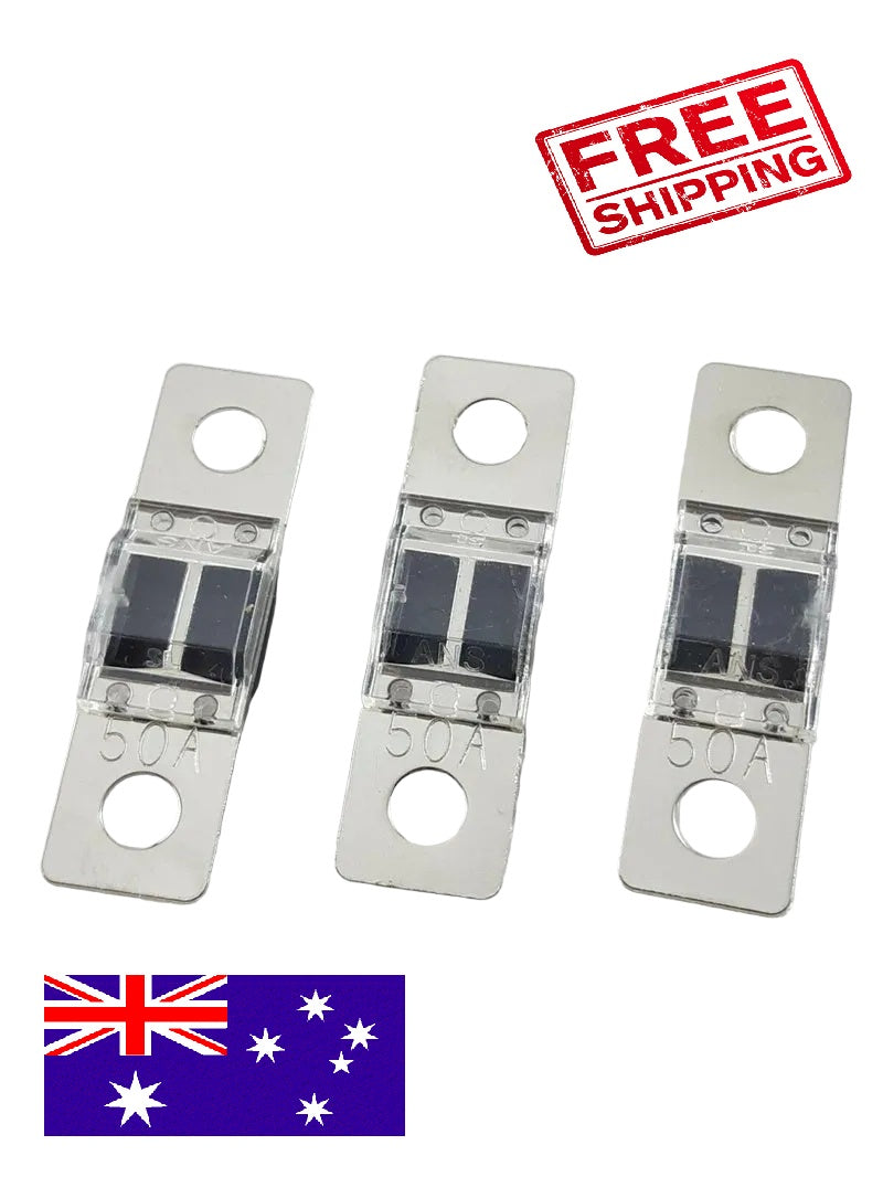 ANS Fuses 3 x 50a AMP FUSE - MIDI FUSE - DC DC Dual Battery AUS STOCK