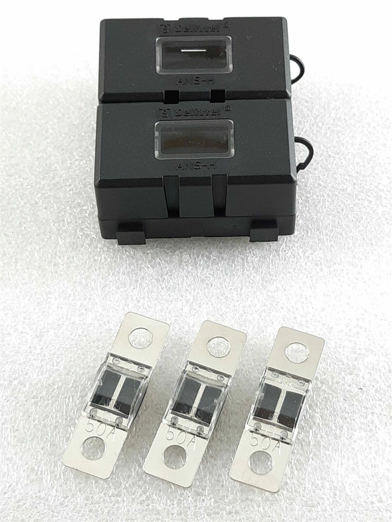 Midi Fuse Kit -  2 x Holders + 3 x 50 Amp Fuse Dual Battery Aust Stock Fast Post