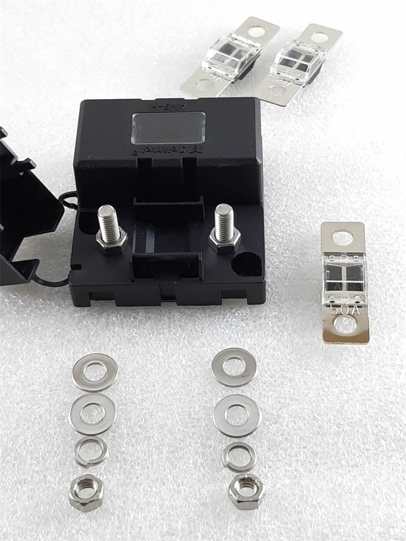 Midi Fuse Kit -  2 x Holders + 3 x 50 Amp Fuse Dual Battery Aust Stock Fast Post