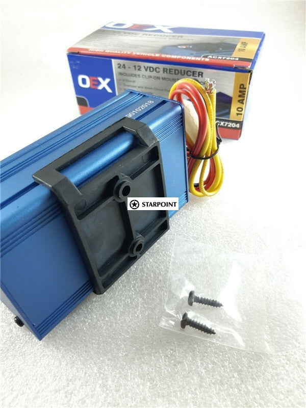 Voltage Reducer 24V To 12V Single Circuit - 10A With Radio Memory wire OEX ACX7204