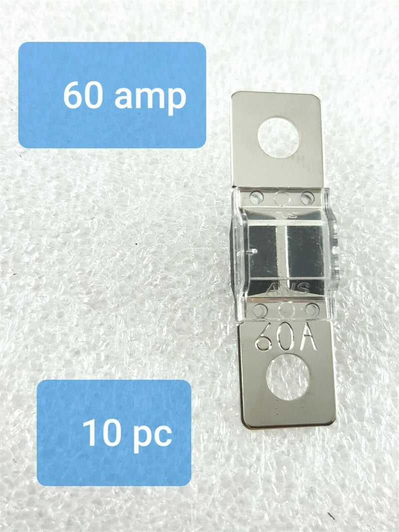 10pc x 60A MIDI Fuses to suit Dual Battery or Solar Bolt Down ANS Fuse