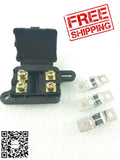 Twin Midi Fuse Holder Kit suits - Dual Battery or Caravan inc 3 x 60 Amp fuses
