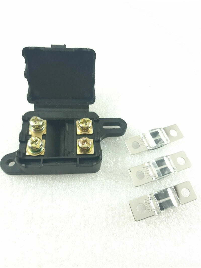 Twin Midi Fuse Holder Kit suits - Dual Battery or Caravan inc 3 x 60 Amp fuses