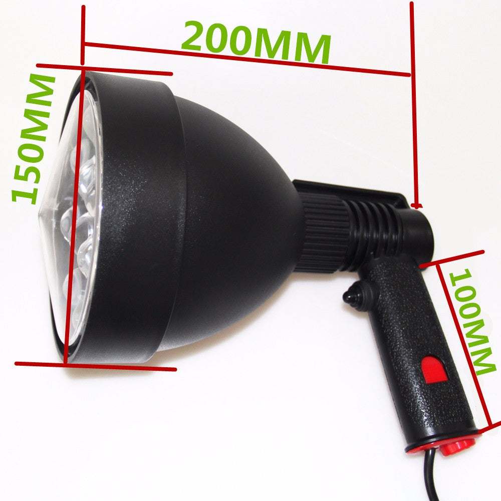 12v Spotlight LED Handheld Spotlight 150mm 60w, 4500 Lumens Hunting Spotlight