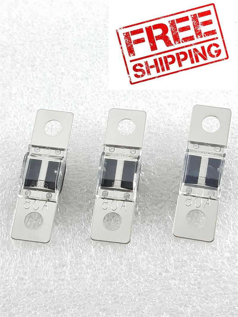 3 x 80 Amp MIDI FUSE - Suit Dual Battery 80 Amp Bolt Down ANS Fuse