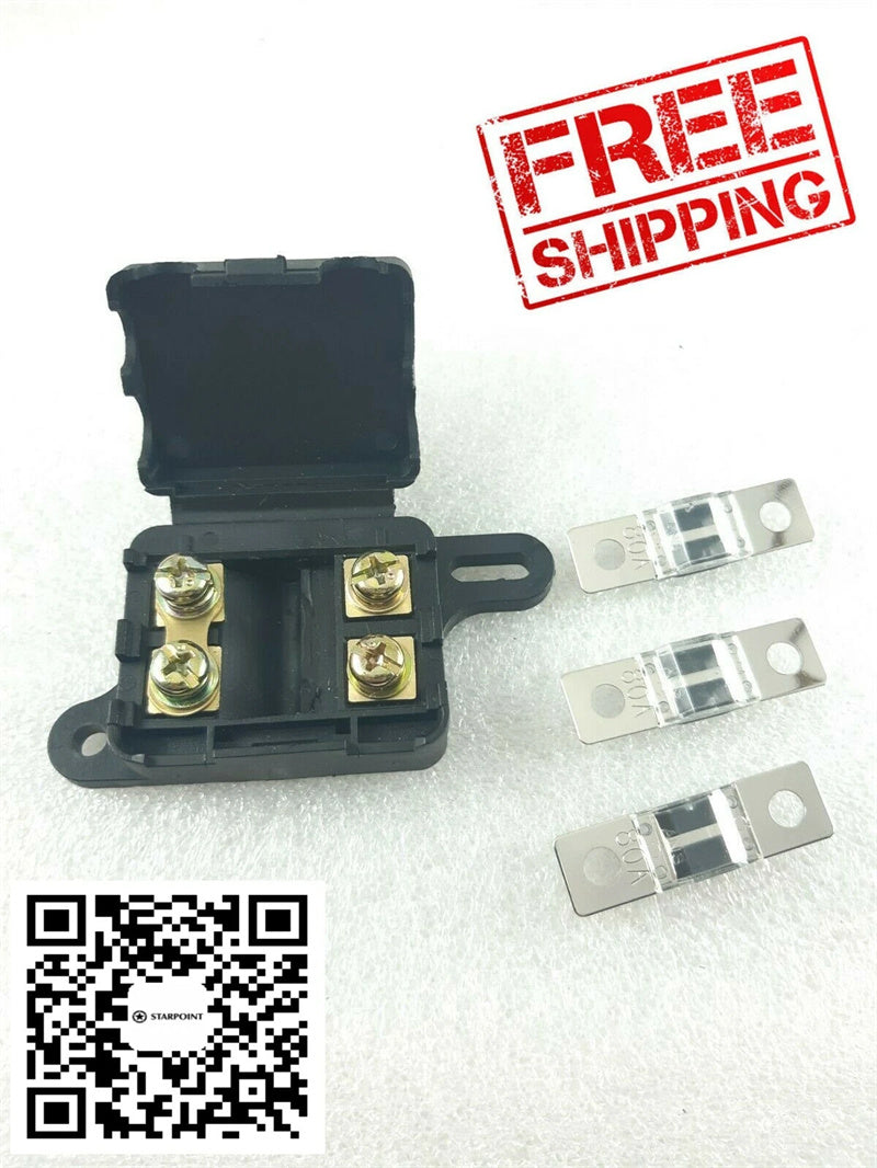 Twin Midi Fuse Holder Kit suits - Dual Battery or Caravan inc 3 x 80 Amp fuses