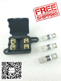 Twin Midi Fuse Holder Kit suits - Dual Battery or Caravan inc 3 x 80 Amp fuses