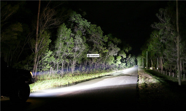 Pair 9 Inch Round LED Driving Spot Lights, 9 Inch Offroad 4WD Spotlights, IP68 with 5 Years Warranty