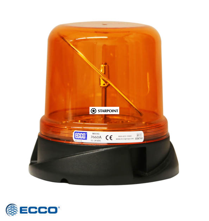 ECCO LED Amber Rotating Beacon ACX2375 LED Amber Rotating Permanent Mount IP67