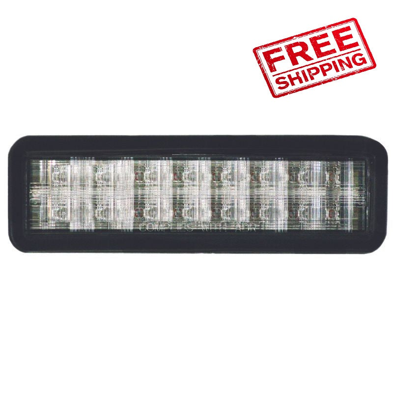 Roadvision Front Bullbar LED Indicator & Park lamp Rectangle Amber White 10-30v