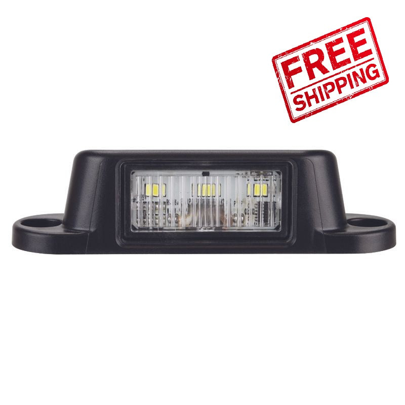 Roadvision Licence Plate Light LED 10-30V 4 LED Mount Black Body Blister Cables