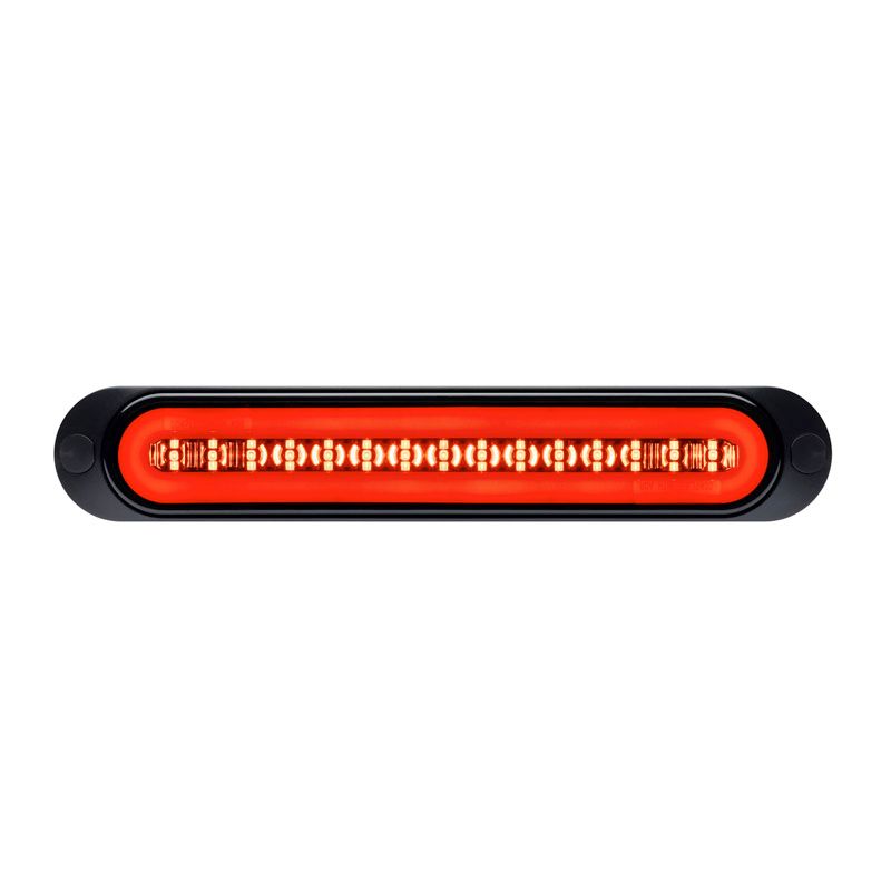 LED Rear Indicator/Tail/Combo/Stop/Reverse Lamp Glowtech 12V Blacked Out Lens Surface Mnt 252x45mm