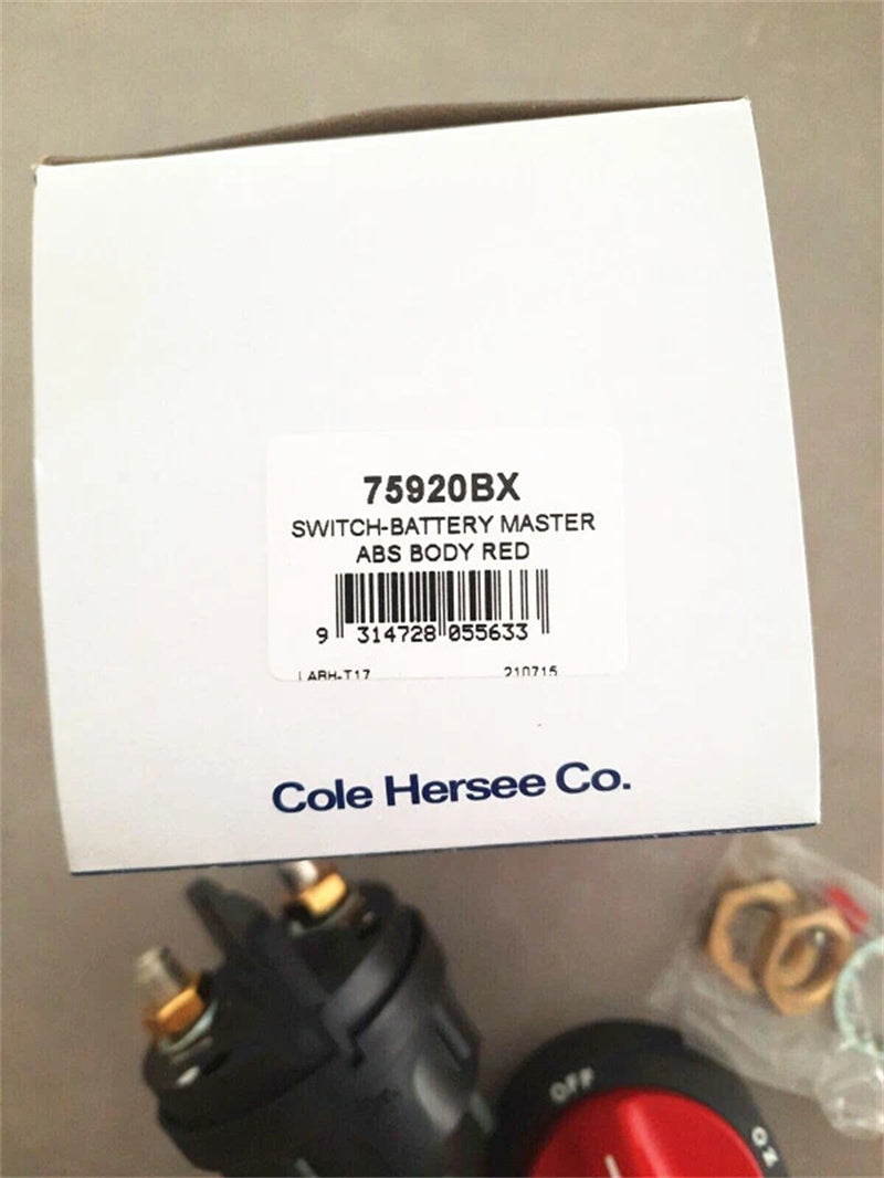 Battery Master Switch 75920 SPST On/Off Cole Hersee Isolator 300A @ 12v Lockable
