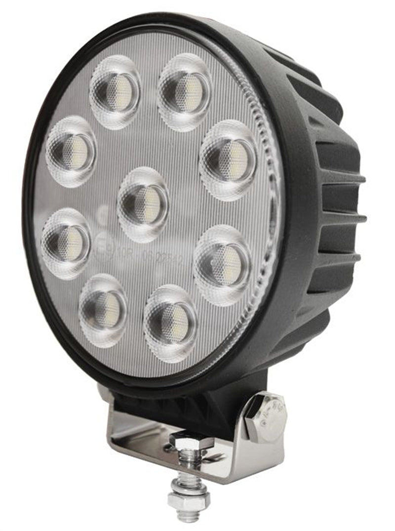 Round 36W LED Work Light 60° Wide Flood Beam 9-36V 3600lm 5700K IP68
