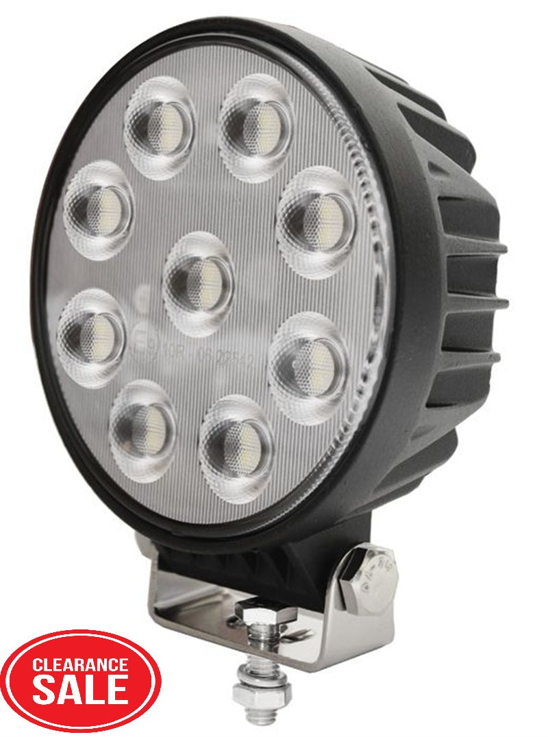 Round 36W LED Work Light 60° Wide Flood Beam 9-36V 3600lm 5700K IP68