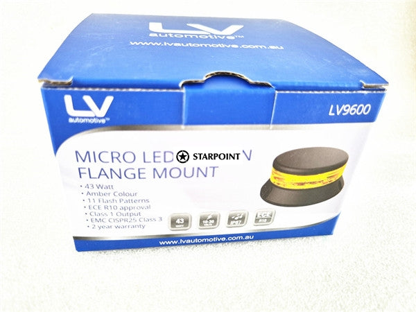 Low Voltage Micro LED Beacons, 10-30V Amber Class 1 LED Beacon With Permanent Mount