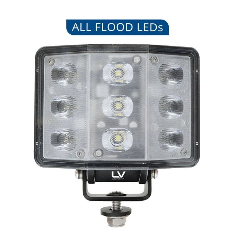 Curved LED Work Light 120 Degree Ultra Wide Flood Beam 9-36V 9500LM IP69K