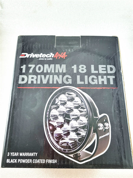 Drivetech 90 Watt 7 Inch Cree LED Round Driving Lamp, Drivetech 7" LED Driving Light