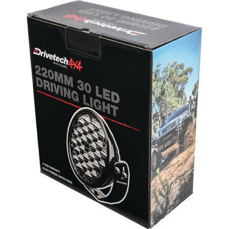 Drivetech 4X4 220mm Round LED Driving Light 13,500 LM 10-30V IP68/69