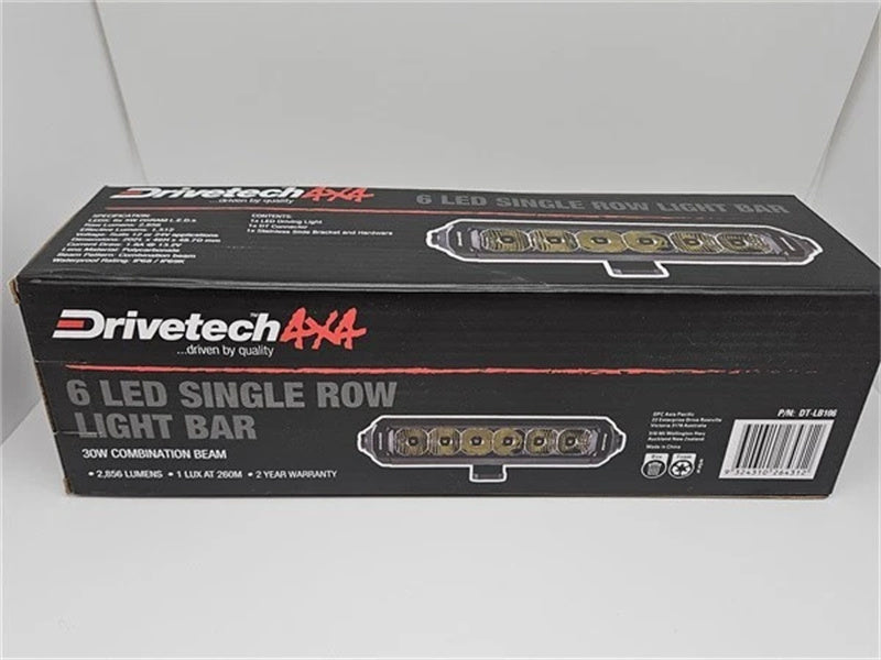 Drivetech 4x4 8 inch LED Single Row Driving Light Bar 9-36V IP68/IP69K