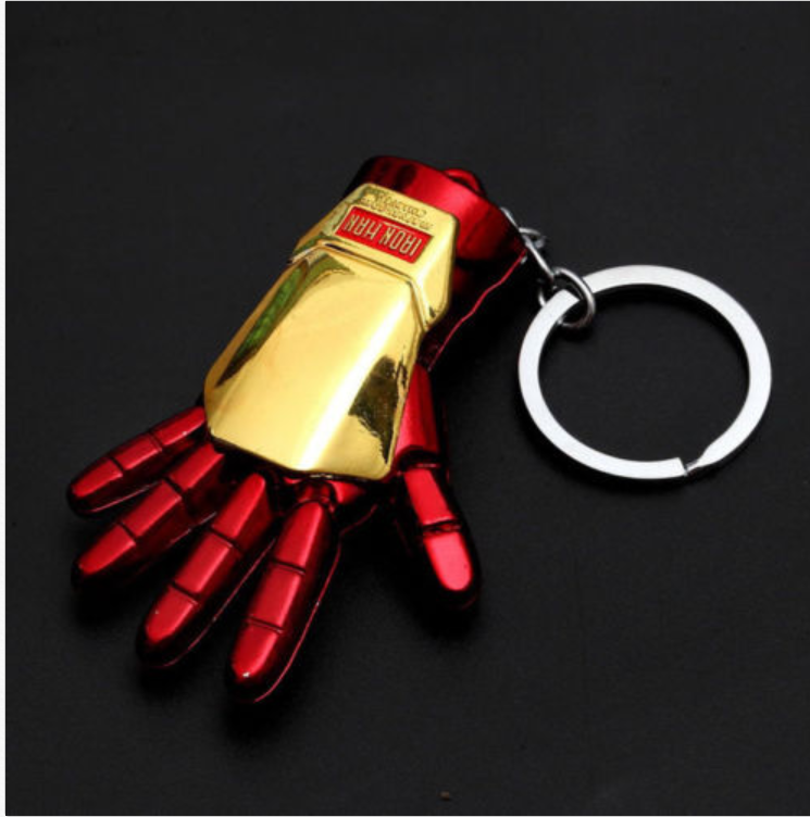 The Avengers Marvel Keychains Captain American, Ironman Hand, hulk fist Batman, Ironman Keyrings