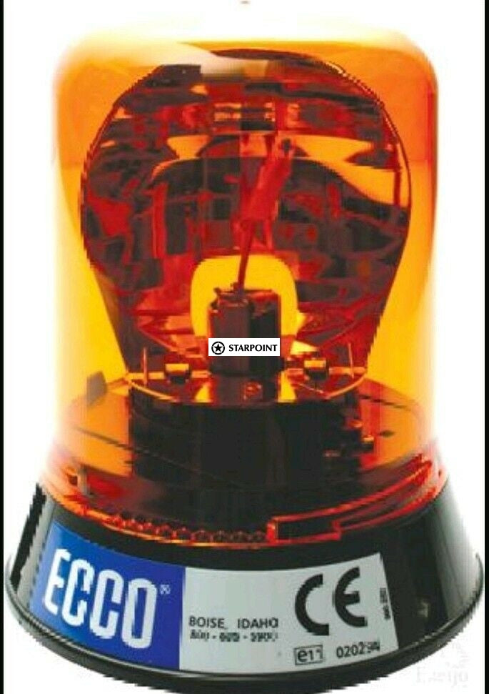 Amber Beacon Halogen 12/24v Permanent Mount ACX2123 Revolving Beacon 178 x 153mm