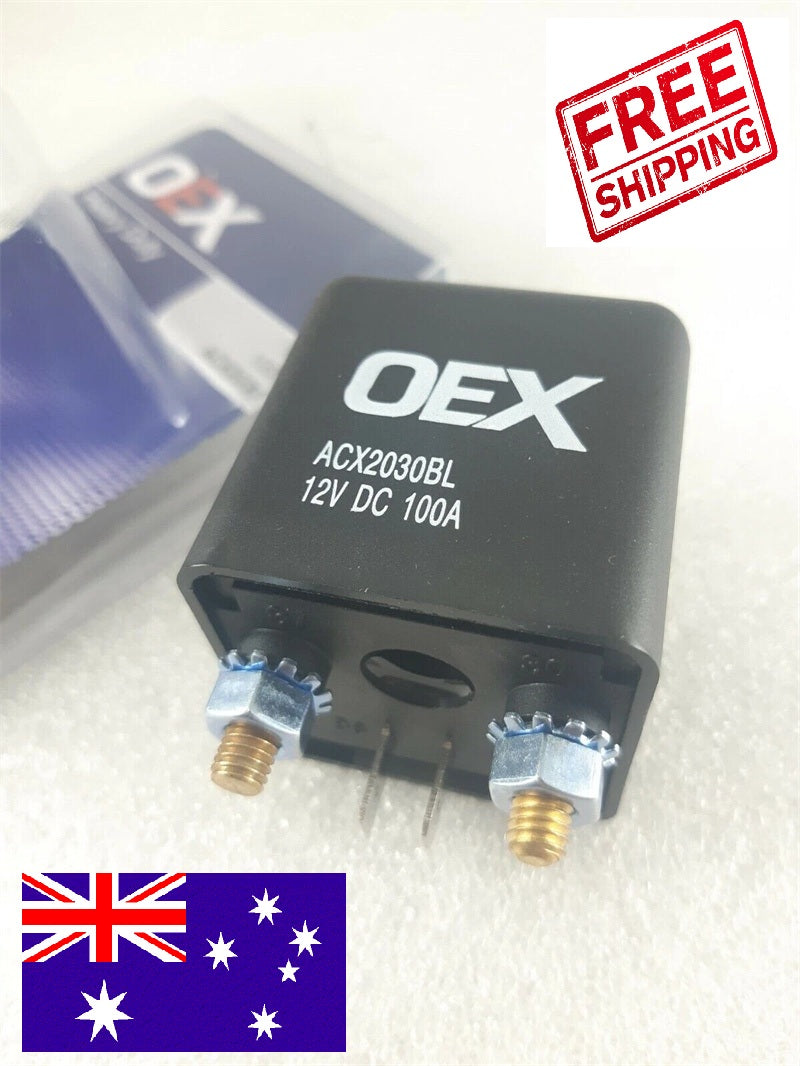 Heavy Duty 100 Amp Relay 12 Volt - Blade & Stud Terminals- NO Contacts
