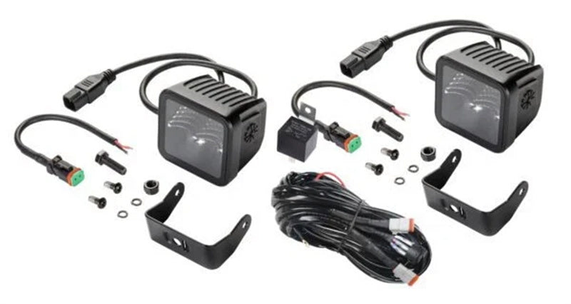 Hella Black Magic LED Cube Light Kit 3.2” Flood Beam 12V/24V