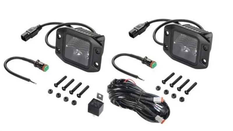 Hella Black Magic LED Cube Light Kit 3.2” Flood Beam Flush Mount 12V/24V