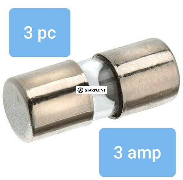 Holden Radio Fuse 3 Amp x 3pc - 15.8mm Long- Fit Torana and Kingswood