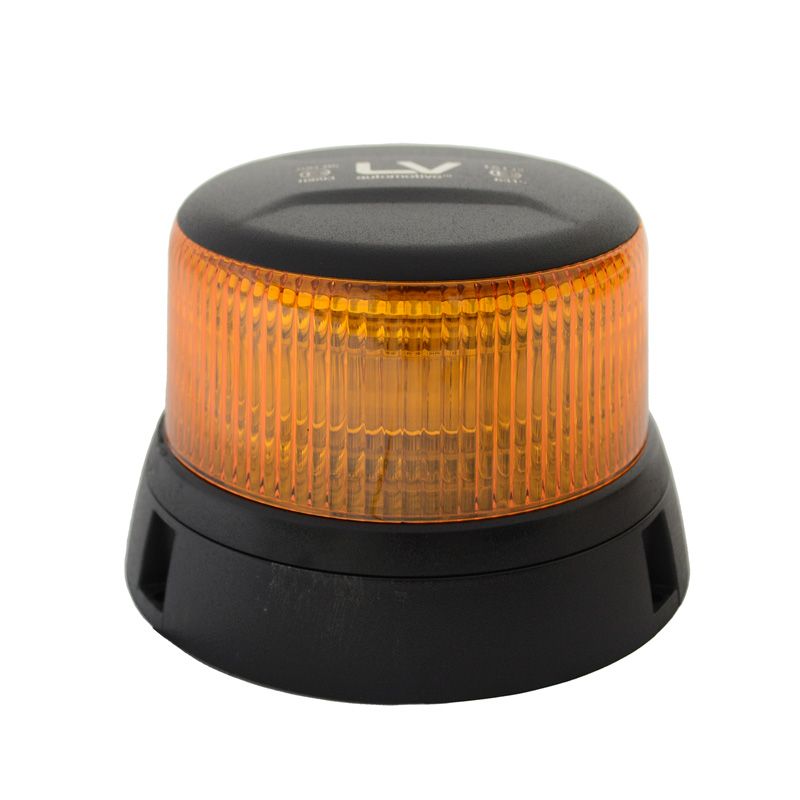 Low Voltage Mini Class 1 LED Beacon, 10-30V Amber LED Beacon with Flange Mount