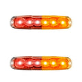 Pair LED Autolamps Stop/Tail/Indicator Light LED 12-24V Low Profile Clear Lens