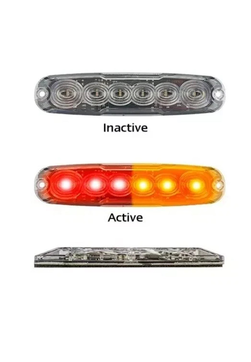 Pair LED Autolamps Stop/Tail/Indicator Light LED 12-24V Low Profile Clear Lens