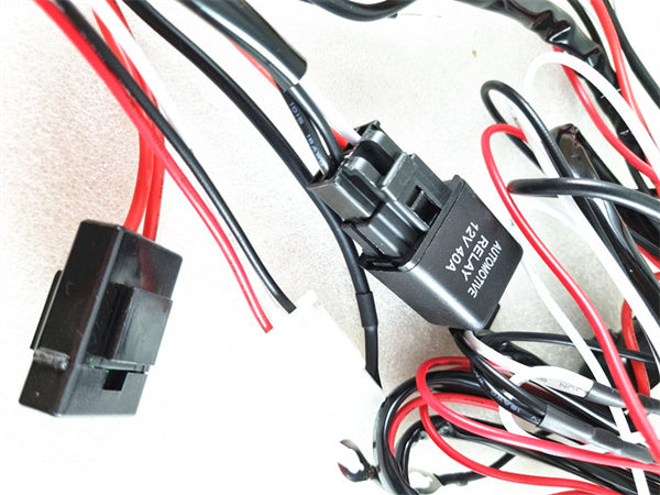 LED Wire Harness Kit , Wiring loom With 2-Way Switch for Car Work Lights 12V 40A