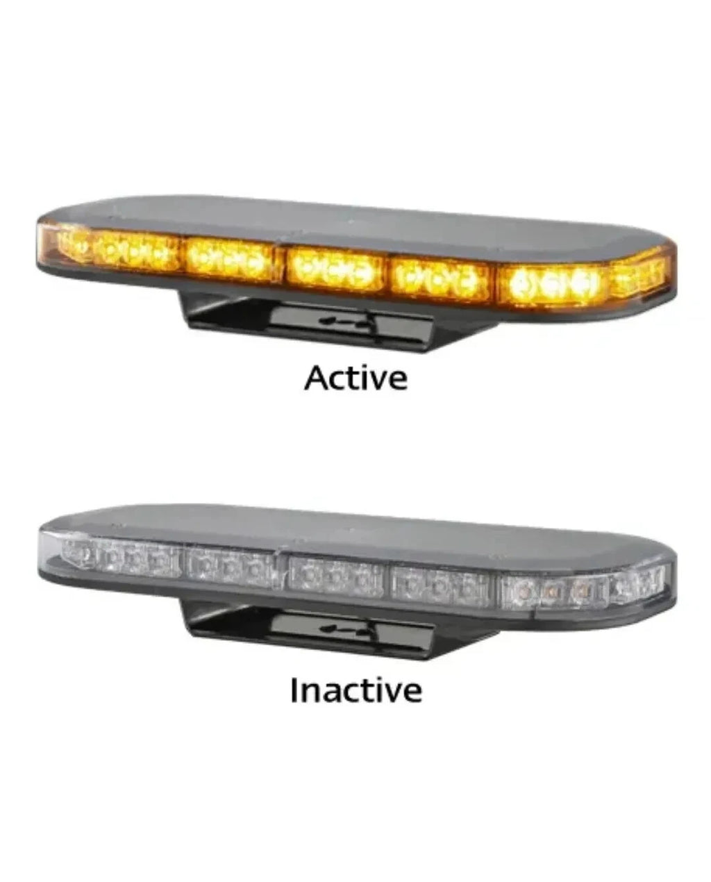 LED Autolamps Single Bolt Mount LED Clear Emergency Minibar 380 x 171mm 12v/24v