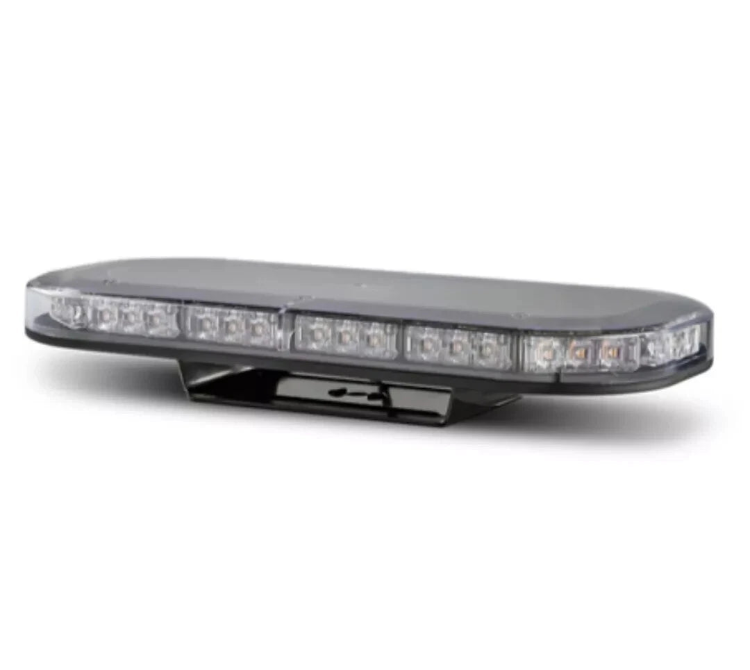 LED Autolamps Single Bolt Mount LED Clear Emergency Minibar 380 x 171mm 12v/24v