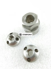 2 x M10 anti theft security lock nuts tool + key suit Lightforce Hella IPF nut light