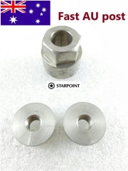 2 x M10 anti theft security lock nuts tool + key suit Lightforce Hella IPF nut light