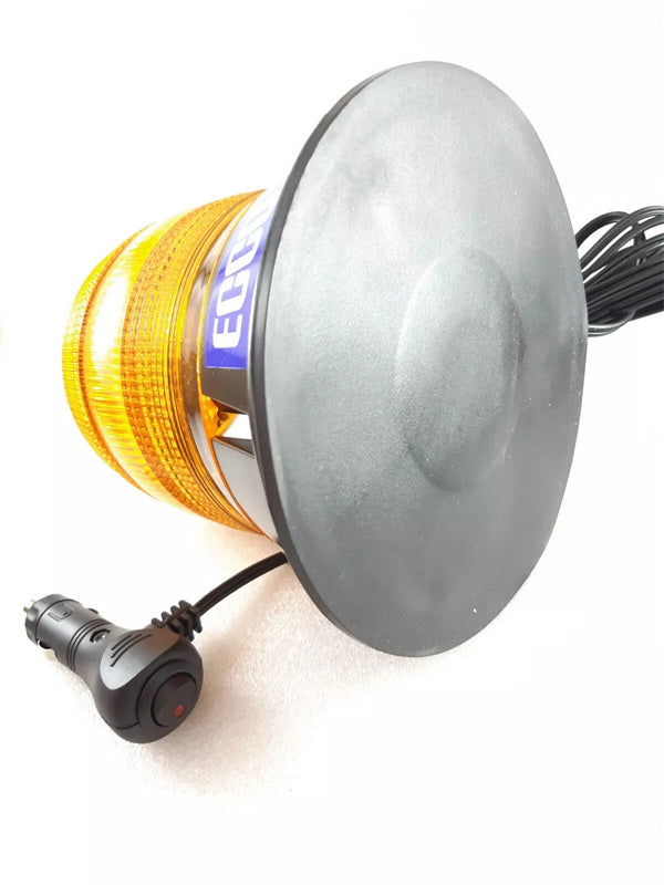 ECCO LED Amber Warning Beacon Magnetic Mount+ Cigarette Plug - Traffic Control 12/24v