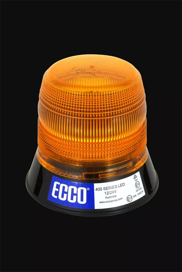 ECCO LED Amber Warning Beacon Magnetic Mount+ Cigarette Plug - Traffic Control 12/24v