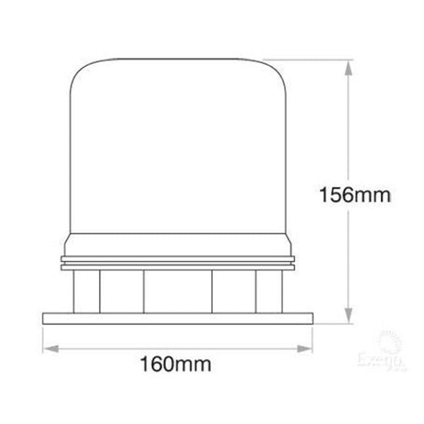 ECCO LED Amber Rotating Beacon ACX2375 LED Amber Rotating Permanent Mount IP67